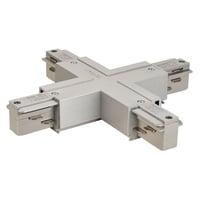 X-verbinder voor 3-fase rail zilvergrijs