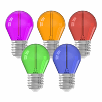 Calex Party LED Globe G45 pakket 220-240V 0,5W 1W E27 5 kleuren (blau