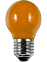 LED E27 Fila Ball G45x75 230V 1W AC Orange Non-Dim