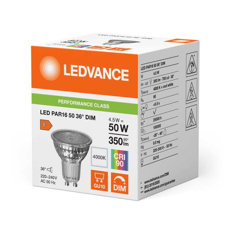 LED PAR16 DIM P 4.5W 940 GU10