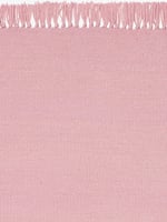Kvadrat vloerkleed Kelim Coloured Fringes Roze C1515