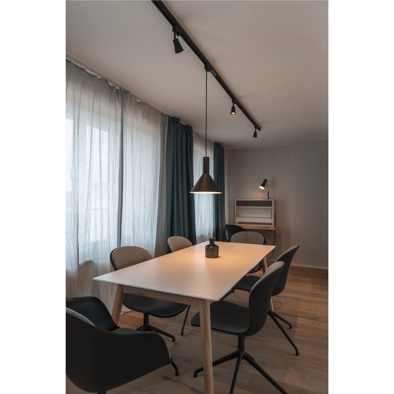 3-Fase Spanningsrail adapter zwart