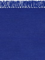 Kvadrat vloerkleed Kelim Coloured Fringes Blauw C1111