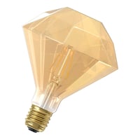 Calex LED Full Glass Filament Diamond Lamp 220-240V 4W 320lm E27 Gold 2100K Dimmable, energy label A+