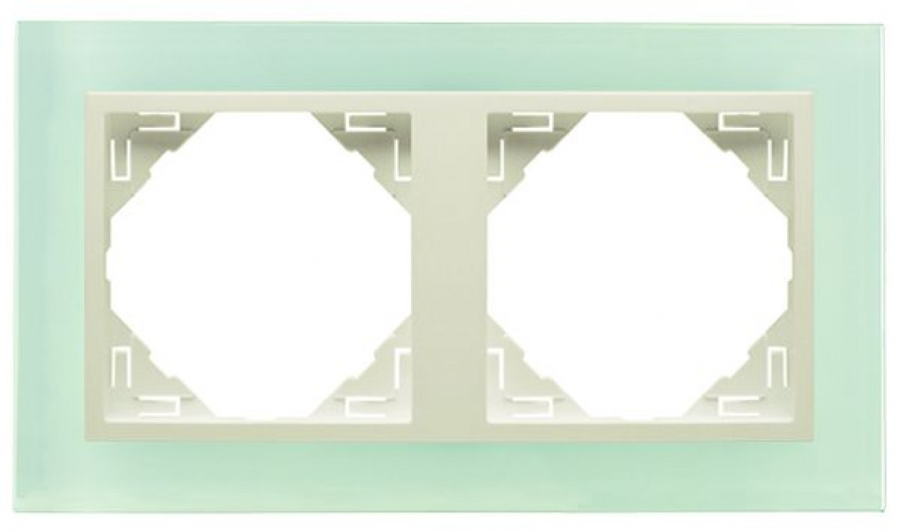 Efapel crystal afdekr. 2v glas/parel