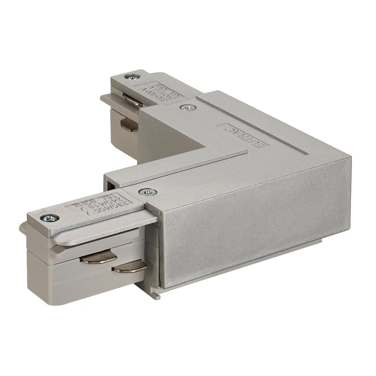L-verbinder 2 voor 3-fase rail zilvergrijs