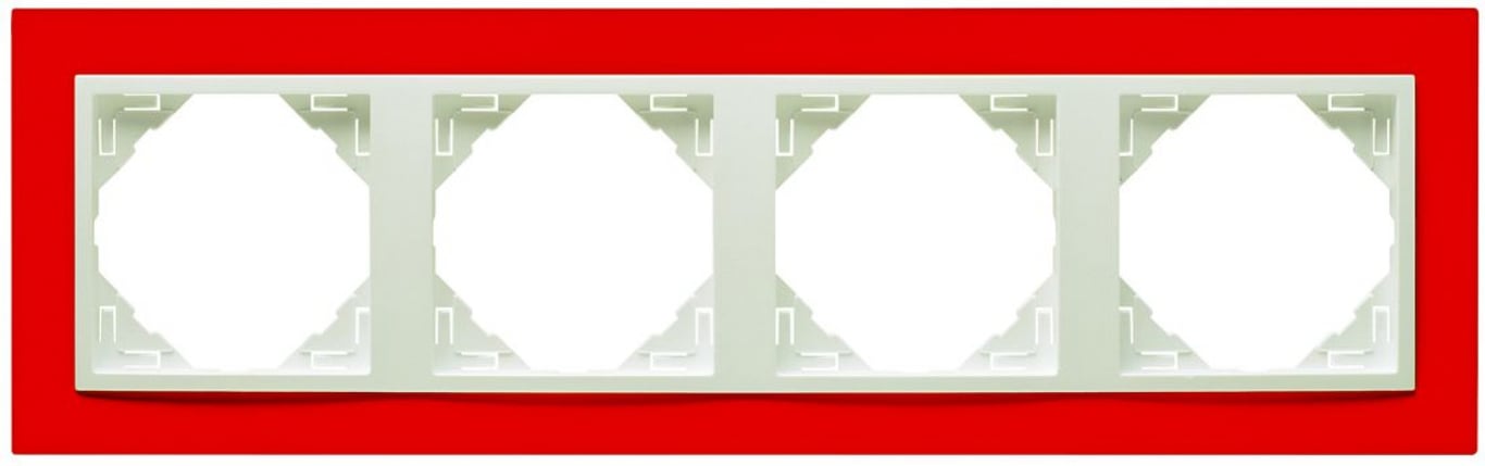 Efapel animato afdekr. 1v rood/wit ice