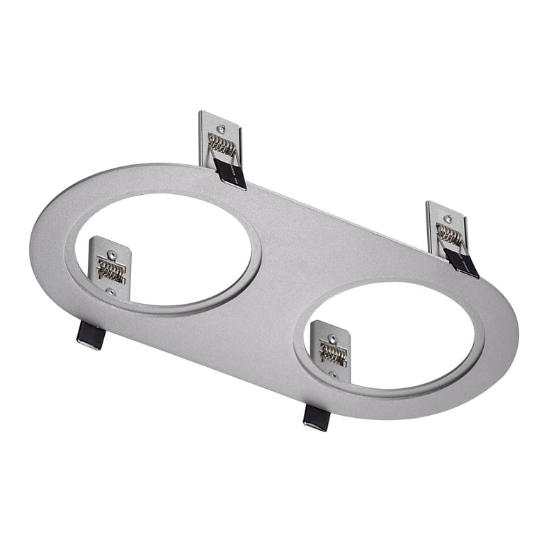 TWISTER DUBBEL FRAME rond zilvergrijs
