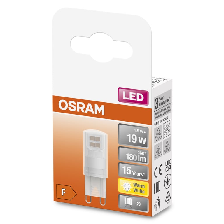 LED PIN G9 19 1.9 W/2700 K G9