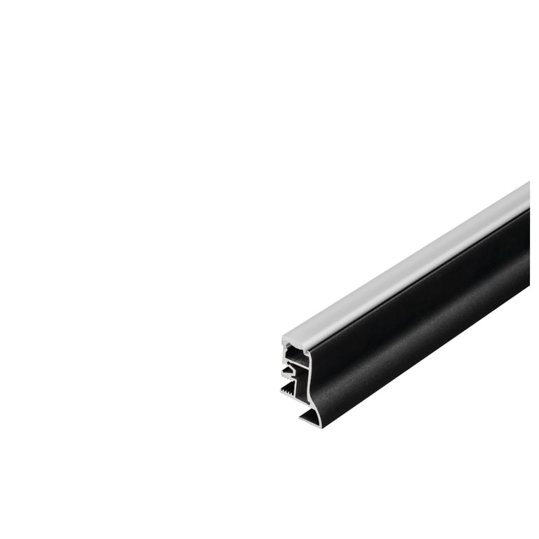 GLENOS Plintprofiel 100 zwart mat, 1m, incl. cover