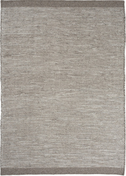 Wollen vloerkleed gevlochten Anna Natural Light Grey