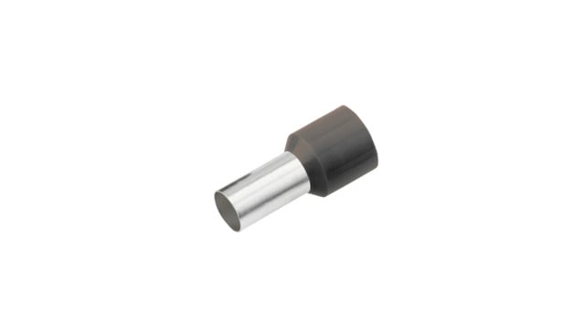 GeÏsoleerde Adereindhuls, DIN 46228, 1,5mm², lengte 18mm, zwart*