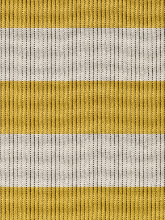 Buitenkleed Woodnotes Big Stripe Yellow Light Sand