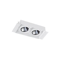 Downlight ring, trimless, 240x120mm, 2-voudig, wit draai-/kantelb
