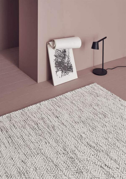 Wollen vloerkleed Nikki Wit