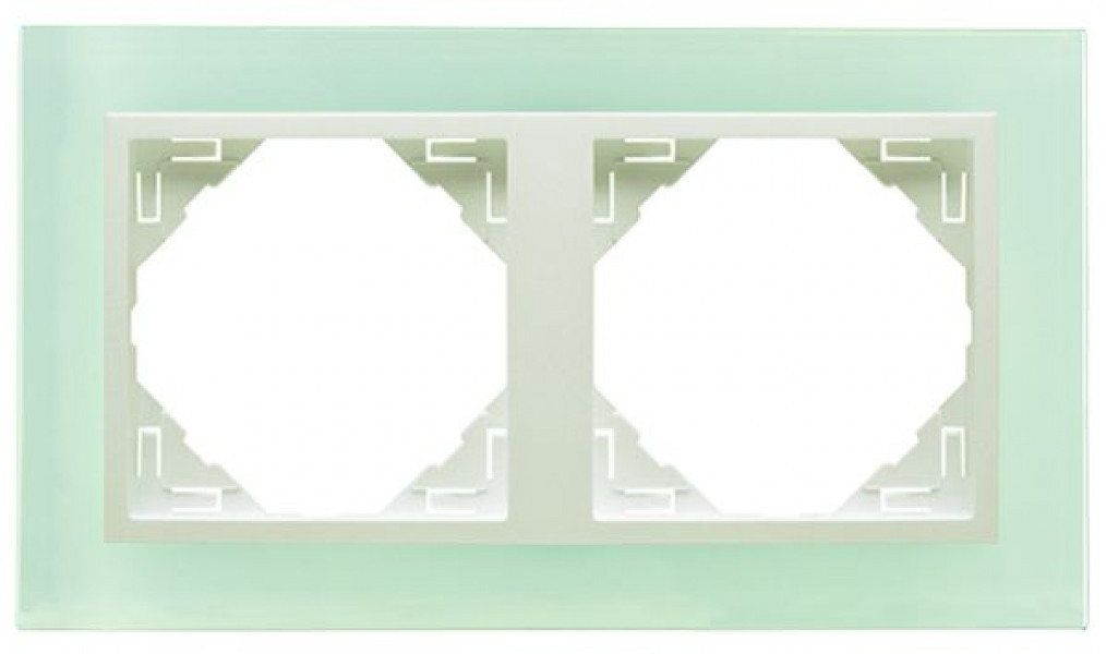 Efapel crystal afdekr. 2v glas/wit ice