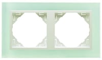 Efapel crystal afdekr. 2v glas/wit ice
