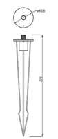 Accessoire - Grondspike voor Colt-serie 15/25/30/36/65 W, M10, zwart