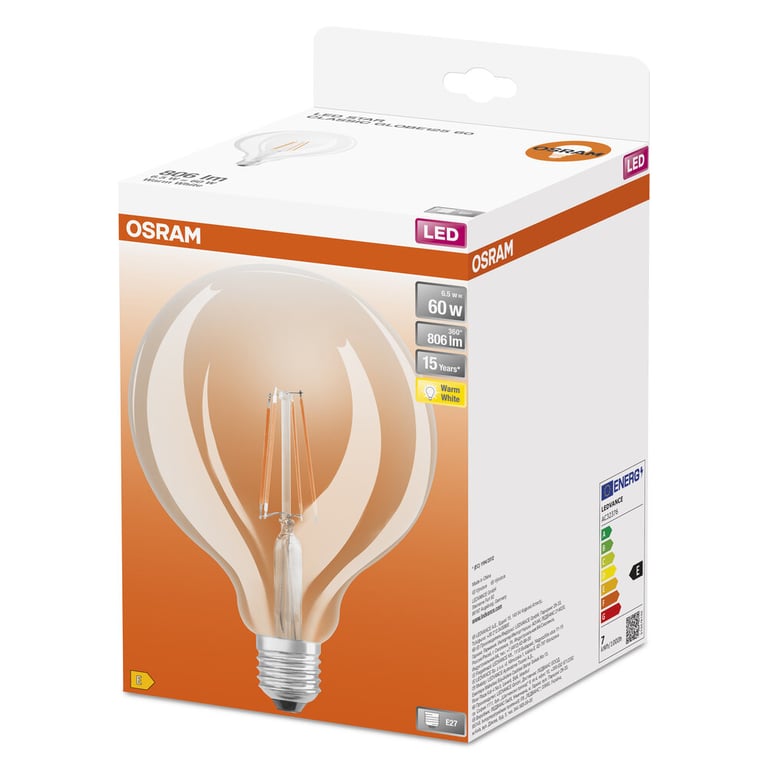 LED Retrofit CLASSIC GLOBE 60 CL 6.5 W/2700K E27 (CS à 1 PCE)