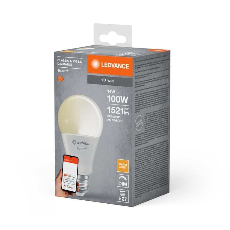 SMART+ WiFi Classic Dimmable 230V DIM FR E27 SINGLE PACK