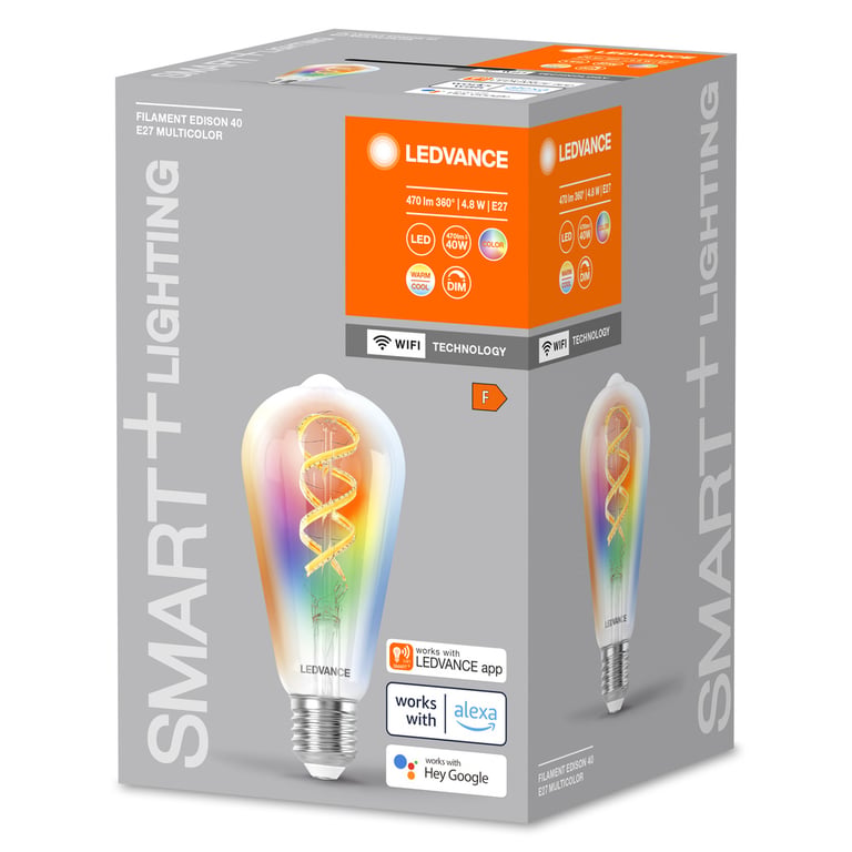 SMART+WIFI Filament Edison RGBTW E27