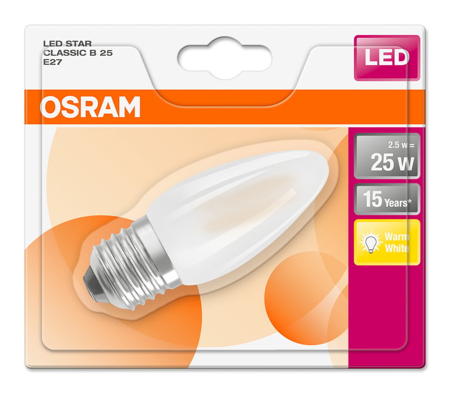 LED Retrofit CLASSIC B 25 2.5 W/2700K E27 (CS à 1 PCE)