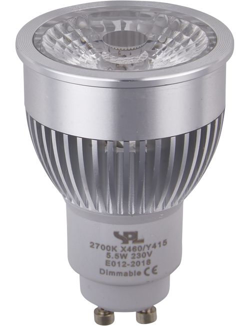 Masterlight - LED GU10 MR16 PMMA 50x71 230V 400Lm 5.5W 827 38° AC Silver D SL022738222