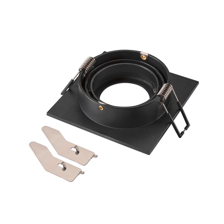 NEW TRIA® 75, plafondinbouwring, L: 9 B: 9 H: 2.6 cm, IP20, zwart