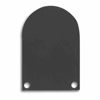 E50 eindkap zwart RAL9005 voor profiel PN6 / PN7 met C13