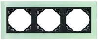 Efapel crystal afdekr. 3v wit glas/donker grijs