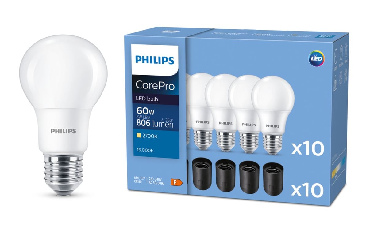 CorePro LEDbulb ND 8-60W A60 E27 827 SKT