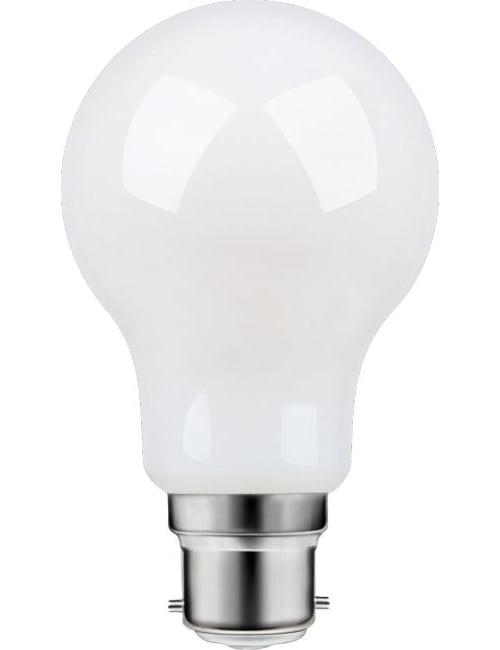 LED Ba22d Fila GLS A60x105 230V 806Lm 8W 827 AC Milky Froste