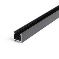 LUMIKO P20-OP-ZW-1M - Profiel 20, opbouw, zwart, 1 meter