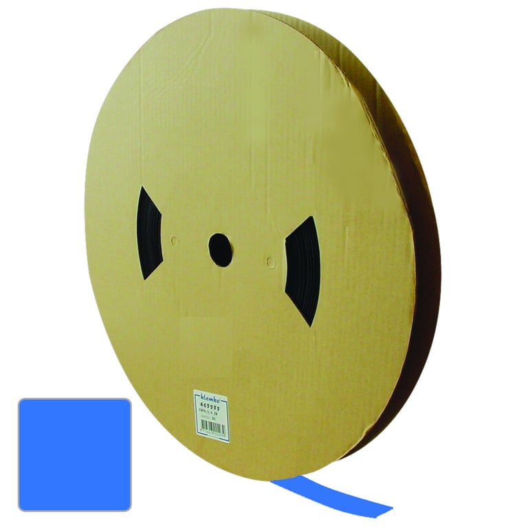 KLEMKO FP6-BL-6.4 - Haspel Krimpkous Polyolefin Blauw krimpt 1:2 D=6.4