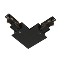 L-verbinder, voor S-TRACK 3-fase-inbouwrail, aarde links, zwart, DALI
