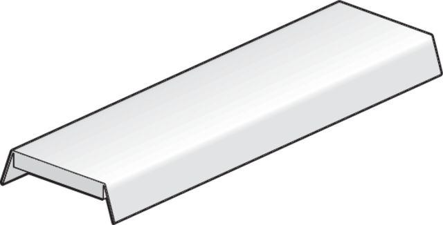 Niko - Vlakke milky white cover, 2 m