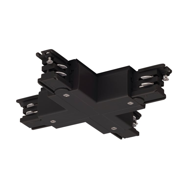 X-verbinder S-TRACK 3F-rail zwart