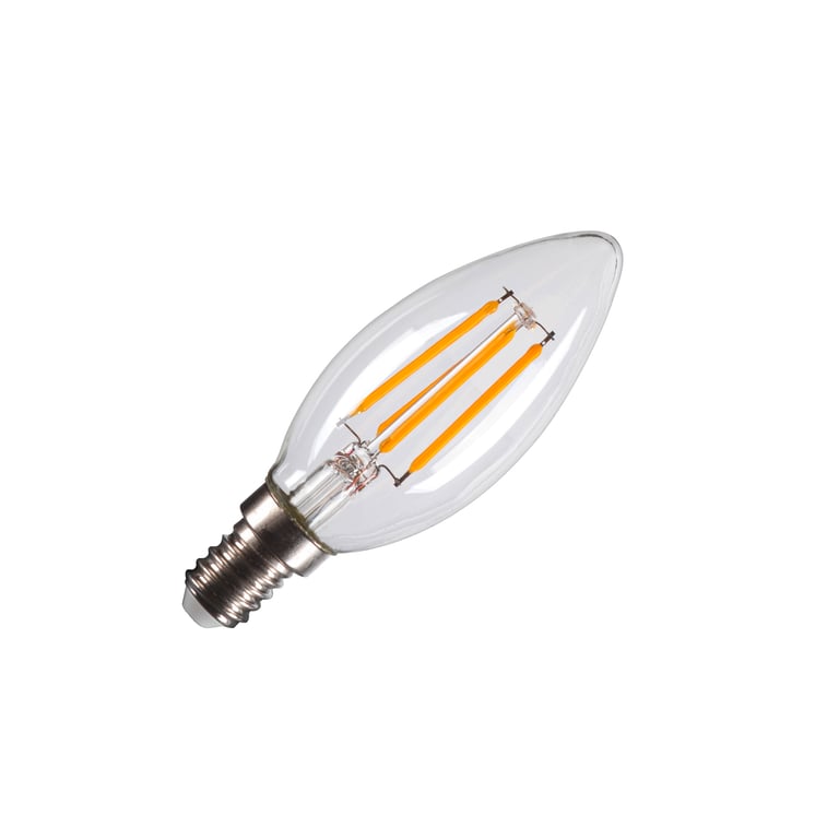 C35 E14 led transparant 4,2W 2700K CRI90 320°