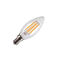 C35 E14 led transparant 4,2W 2700K CRI90 320°