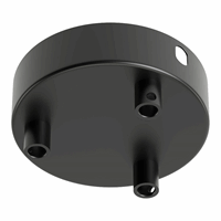 Calex metal ceiling rose 100mm 3 hole, matt black