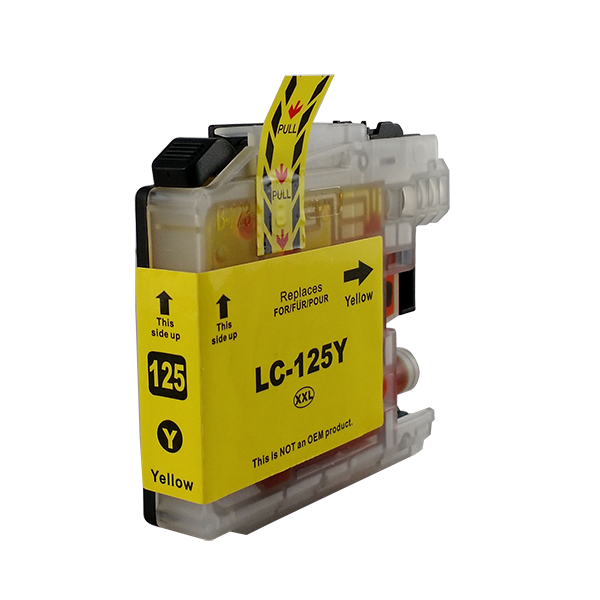 Brother LC-125XL Y inktcartridge yellow hoge capaciteit huismerk