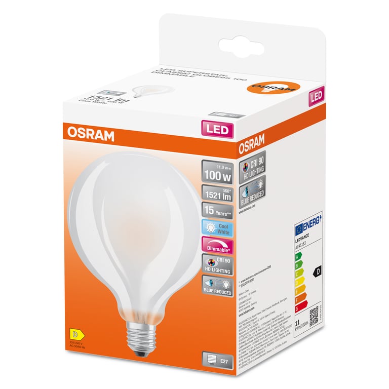 LED SUPERSTAR PLUS CLASSIC GLOBE FILAMENT 100 11 W/4000 K E27 (CS à