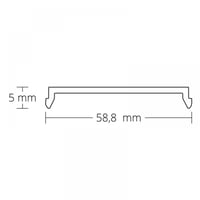 C104 || afdekkap wit 200cm boven voor profiel PO3