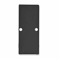 E90 Eindkap Alu Zwart RAL 9005 voor profiel VA2 incl. schroeven