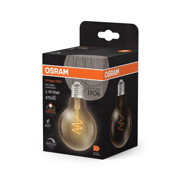 Vintage 1906 LED CLASSIC Globe Dimmable 4.9W 922 Gold E27