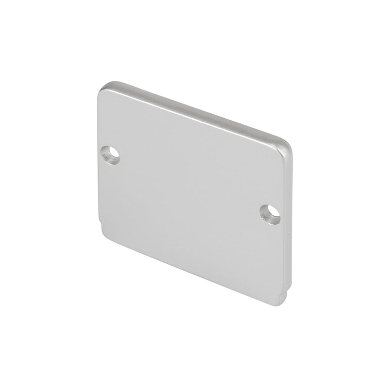 GLENOS eindkappen indus. profiel Flat zilver 2st