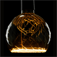 LED Floating Globe 150 twisted smokey grey -55059