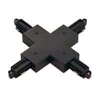 X-verbinder voor 1-fase rail opbouw zwart