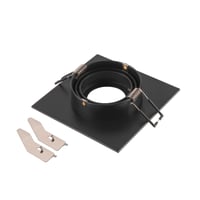 NEW TRIA® 75 XL, plafondinbouwring, L: 11 B: 11 H: 2.6 cm, zwart