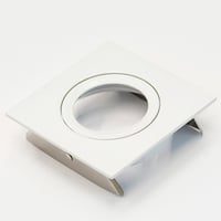 Downlight ring, vierkant, 87(76)mm, puur wit kantelbaar, bladveren